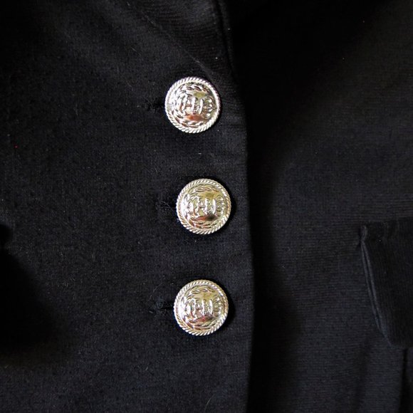 Collared Black Jacket/Blazer with gold buttons - Picture 5 of 9